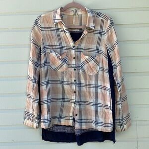 Free People Behind the Flannel Bandana Shirt